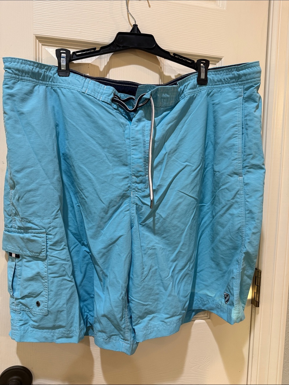 Daniel Cremieux Light Blue Cargo Swim Shorts